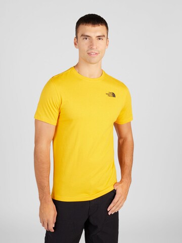 THE NORTH FACE Regularny krój Koszulka funkcyjna 'Red Box' w kolorze żółty: przód