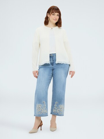 Cardigan Fiorella Rubino en blanc