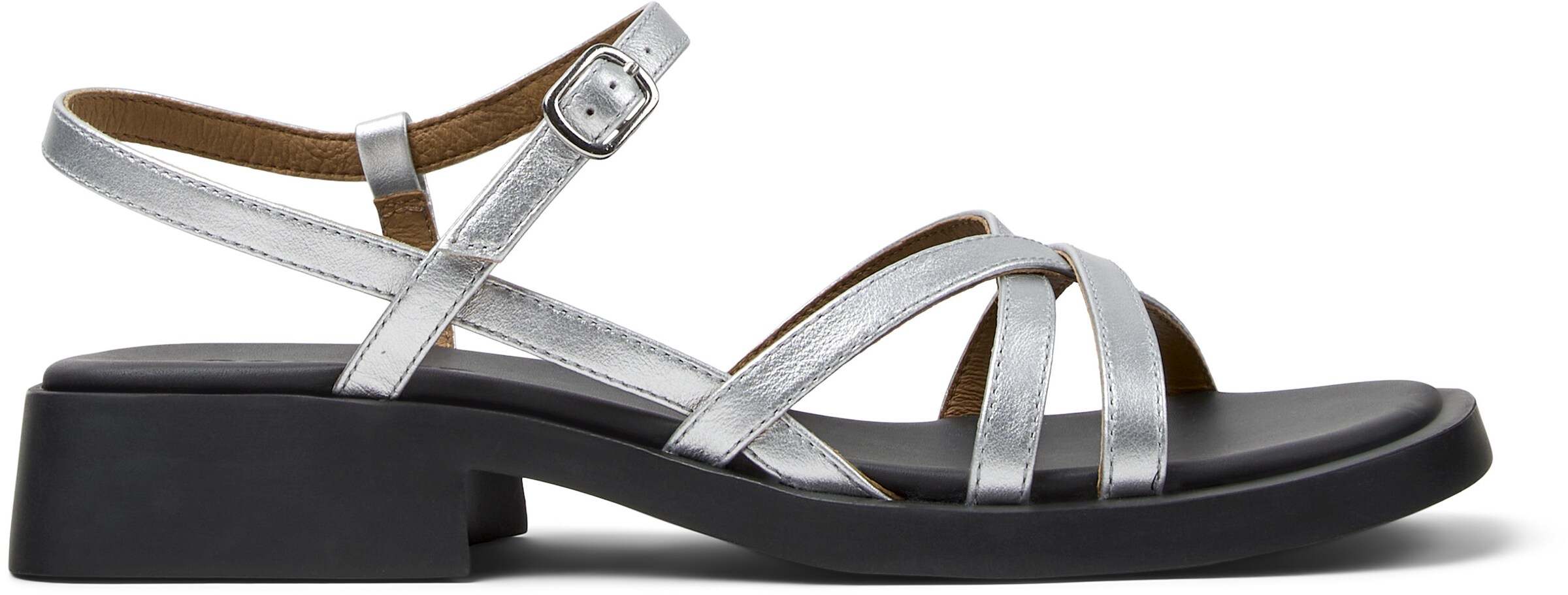 CAMPER Strap sandal 'Dana' in Silver