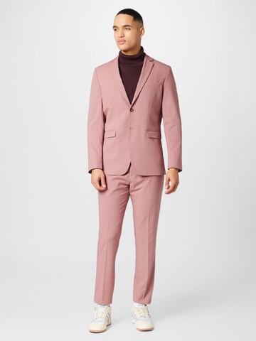 Coupe slim Costume 'LIAM' SELECTED HOMME en rose : devant