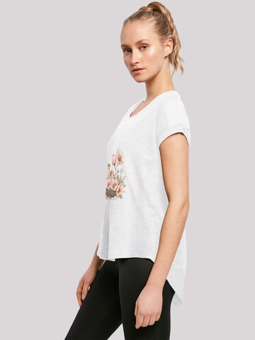 F4NT4STIC Shirt 'Vogelnest Blumen' in Wit
