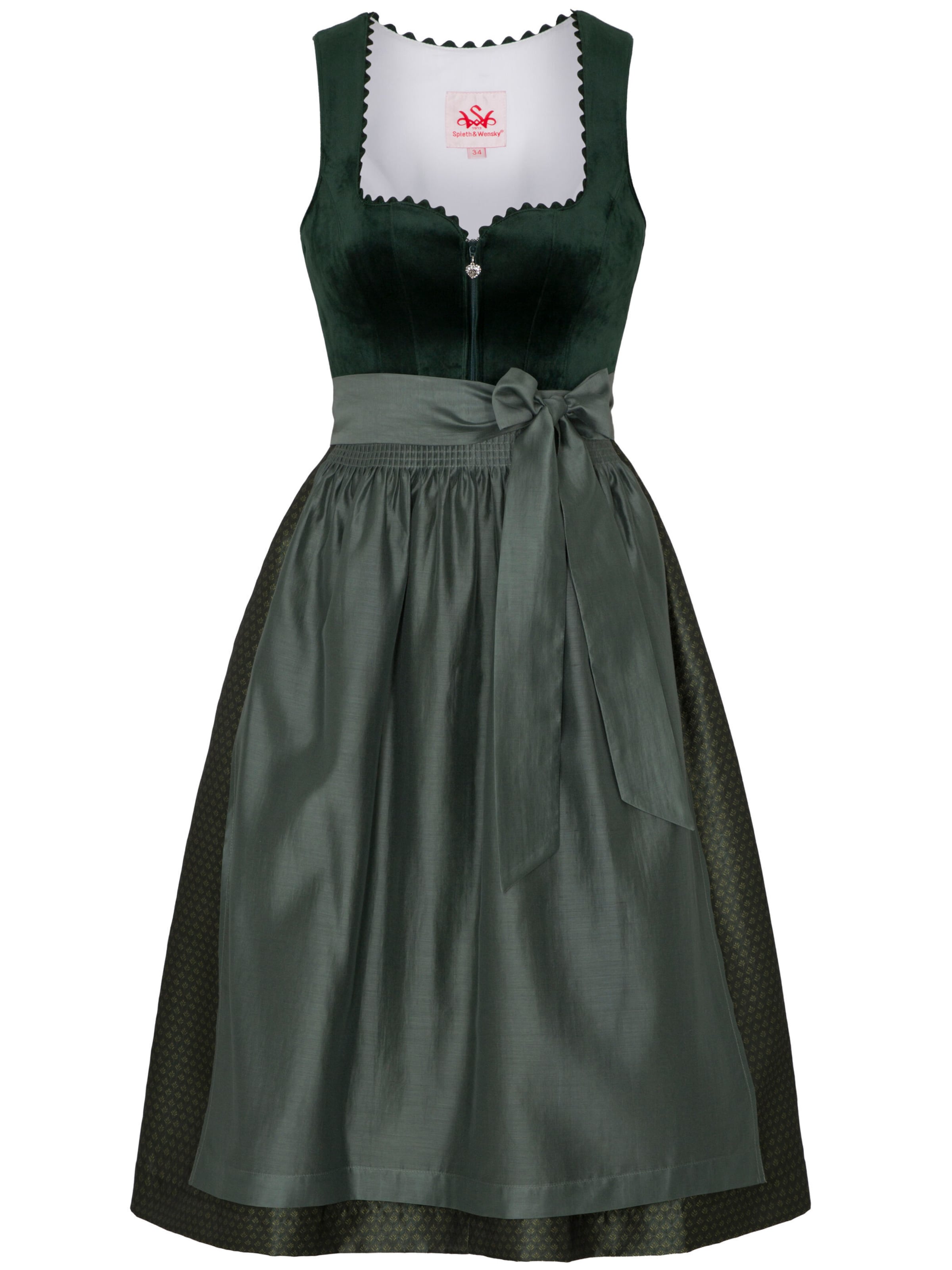 SPIETH & WENSKY Dirndl in Green: front