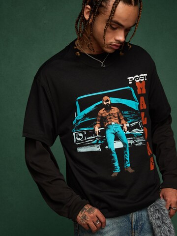 Bershka Majica | črna barva: sprednja stran