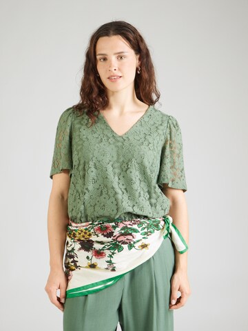Vero Moda Curve Bluse 'VMCHONEY' in Grün: Vorderseite