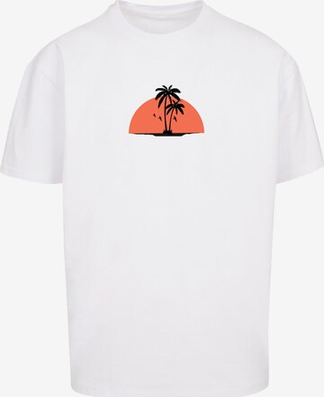 Merchcode Shirt 'Summer - Beach' in Wit: voorkant