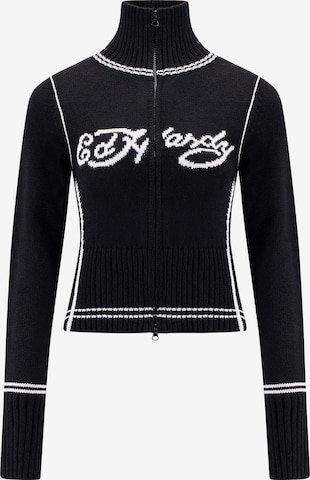 Ed Hardy Πλεκτή ζακέτα σε μαύρο: μπροστά