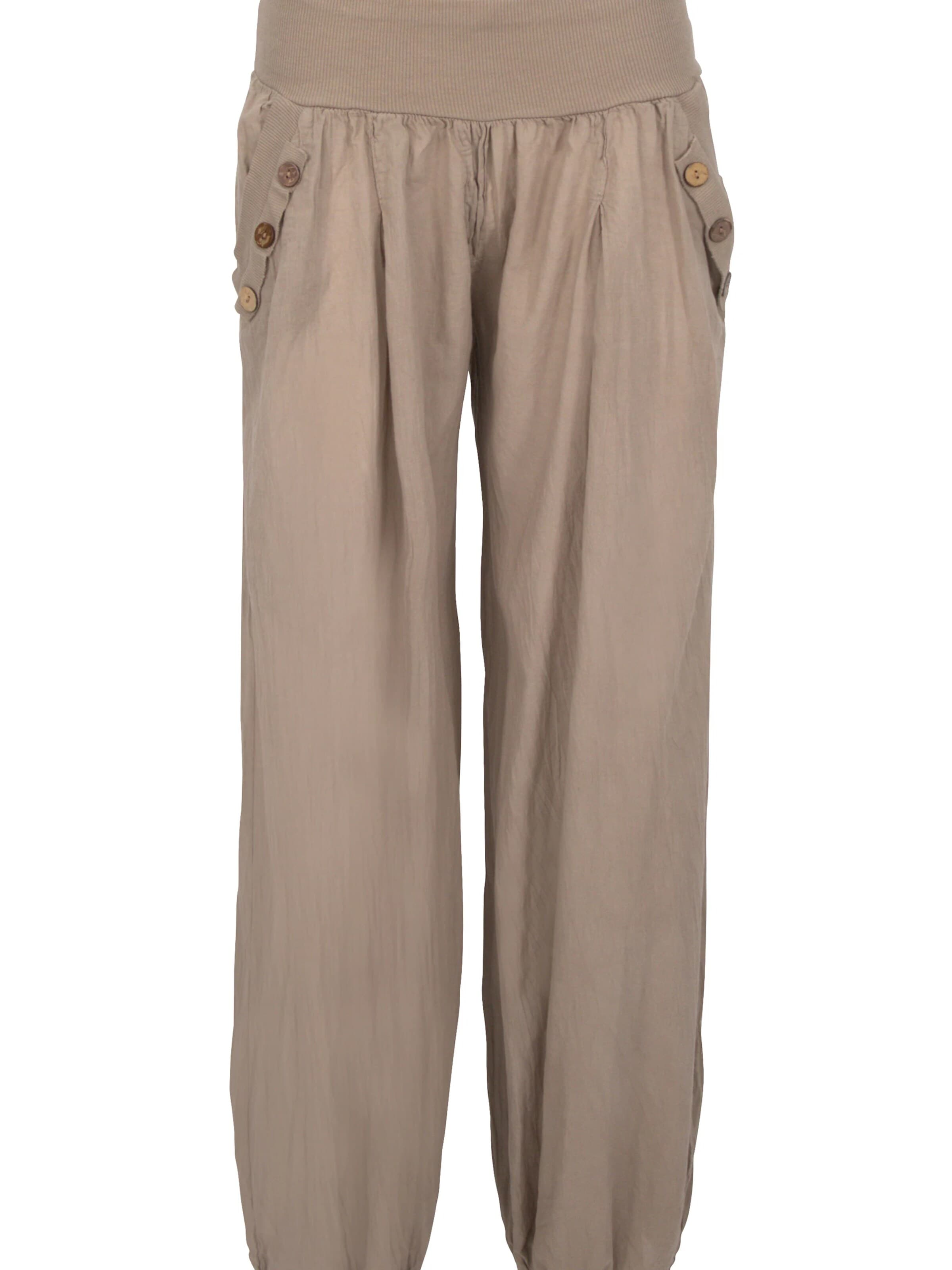 malito more than fashion Harem Pants in Brown: front