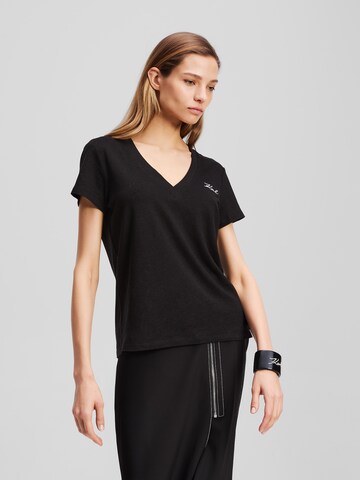 Karl Lagerfeld T-shirt i svart: framsida