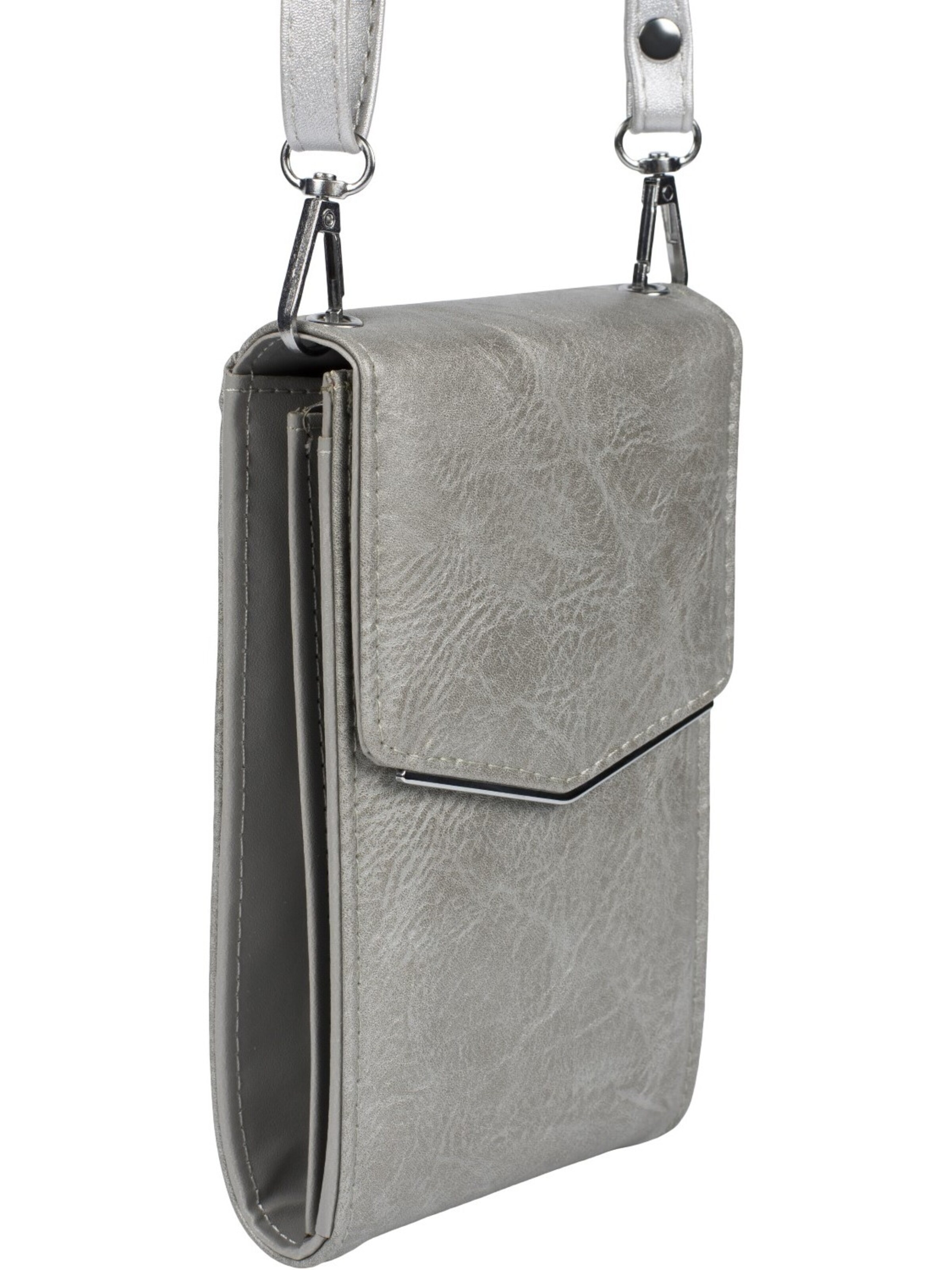 styleBREAKER Crossbody bag 'Mini Handy Umhängetasche' in Grey