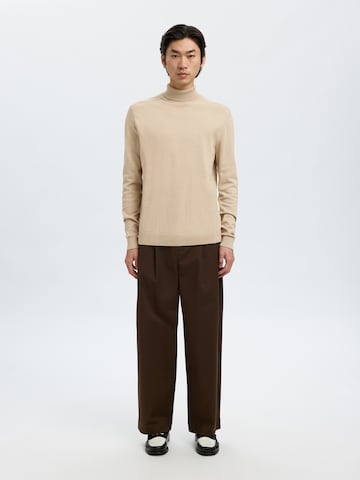SELECTED Regular fit Trui 'SLHBerg' in Beige
