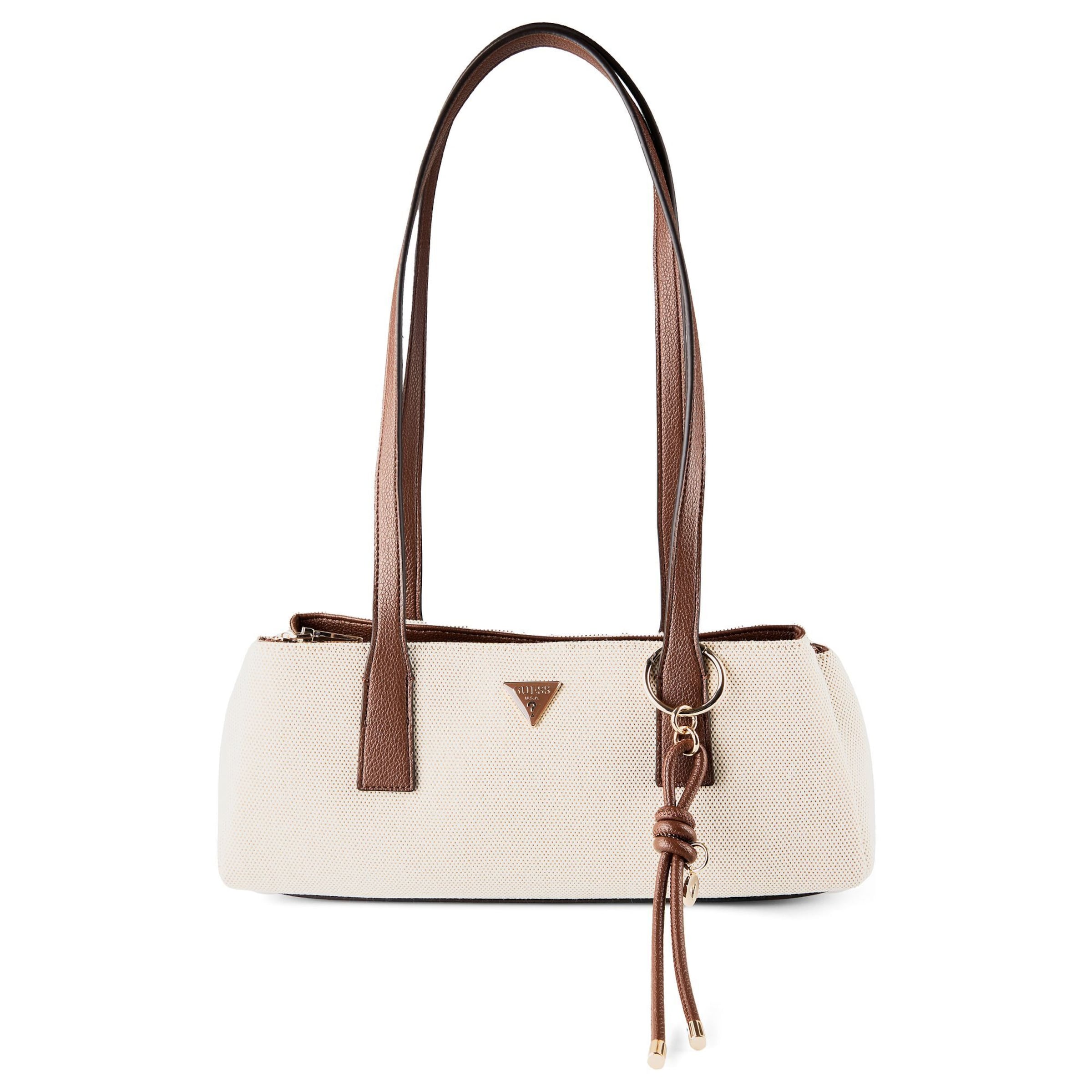 Borsa a spalla 'Alice' di GUESS in beige: frontale