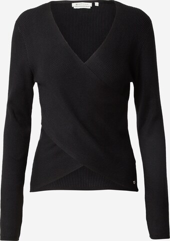 TOM TAILOR DENIM Sweater in Black: front