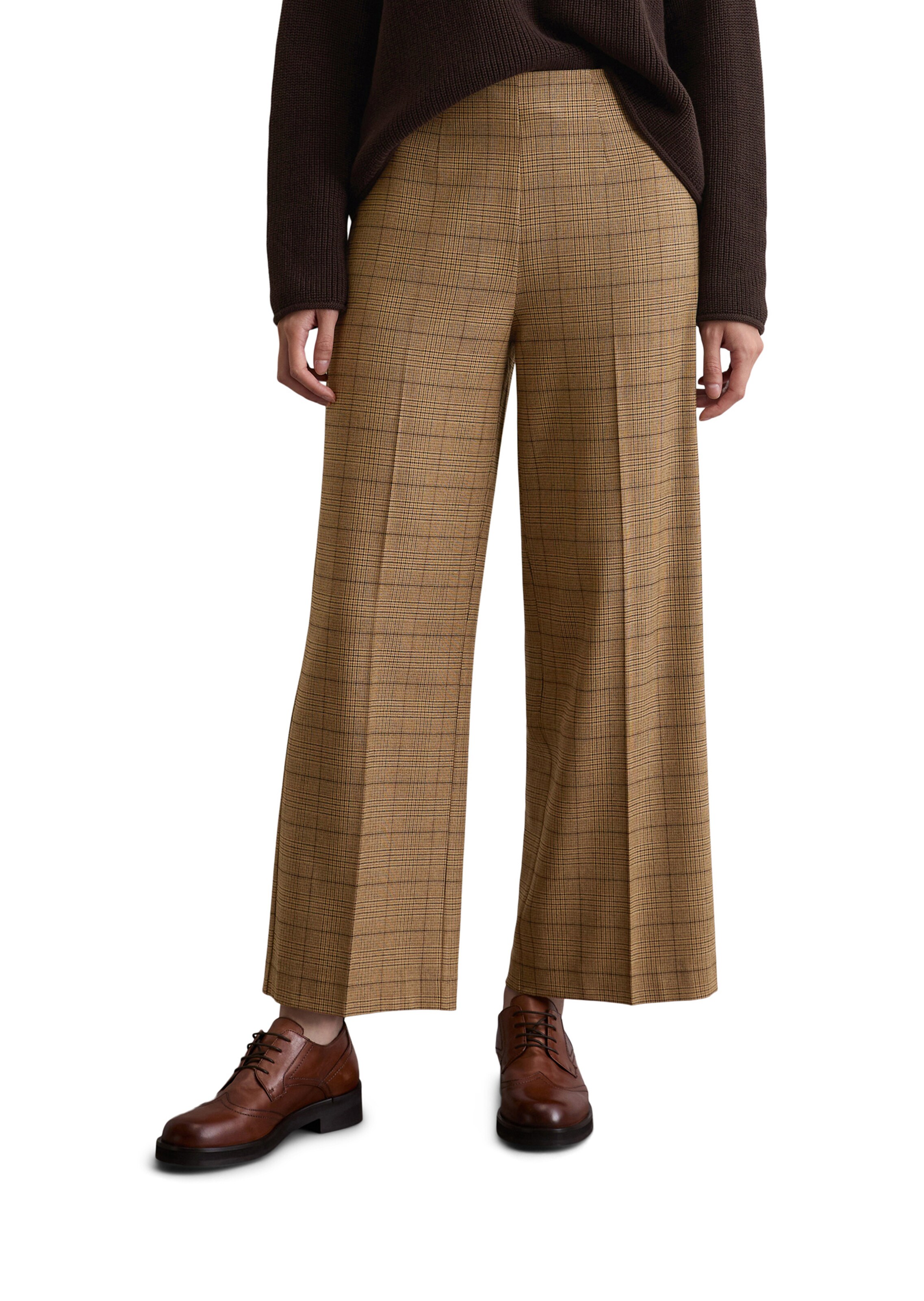 Marc O'Polo - Pierna ancha Pantalón en marrón: frente