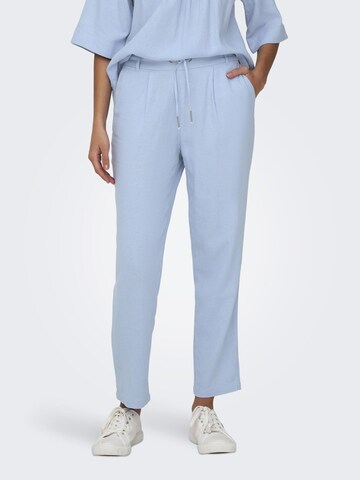 Effilé Pantalon à pince 'ONLCaro Poptrash' ONLY en bleu : devant