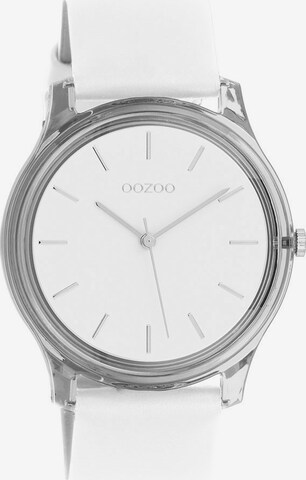 OOZOO Analog Watch in White: front