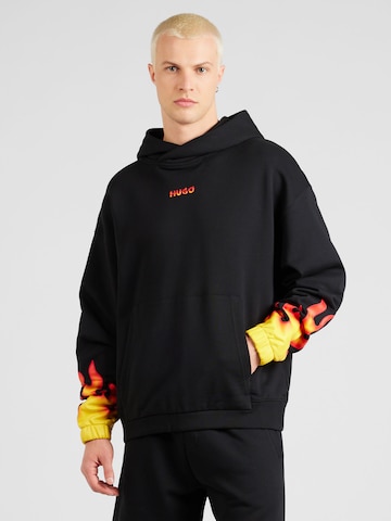 HUGO Sweatshirt 'Droma' i svart: framsida