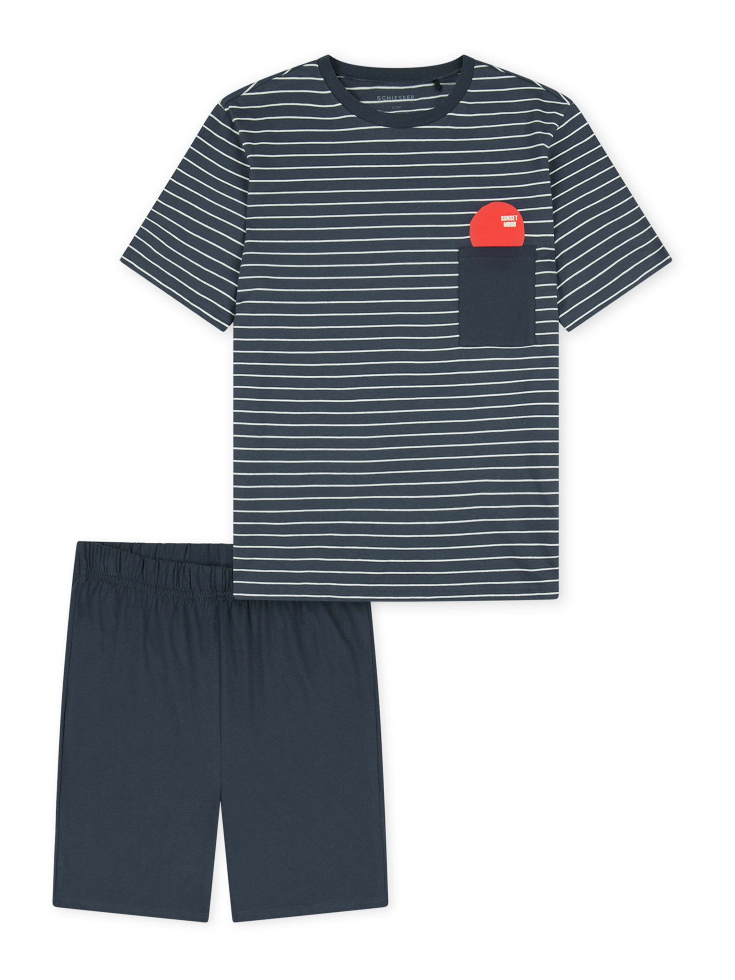 SCHIESSER Pajamas ' Nightwear ' in Blue: front