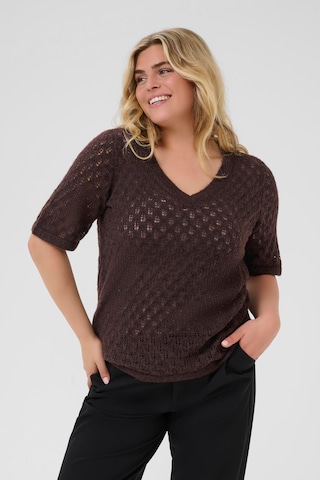 KAFFE CURVE Pullover 'Loura' i brun: forside