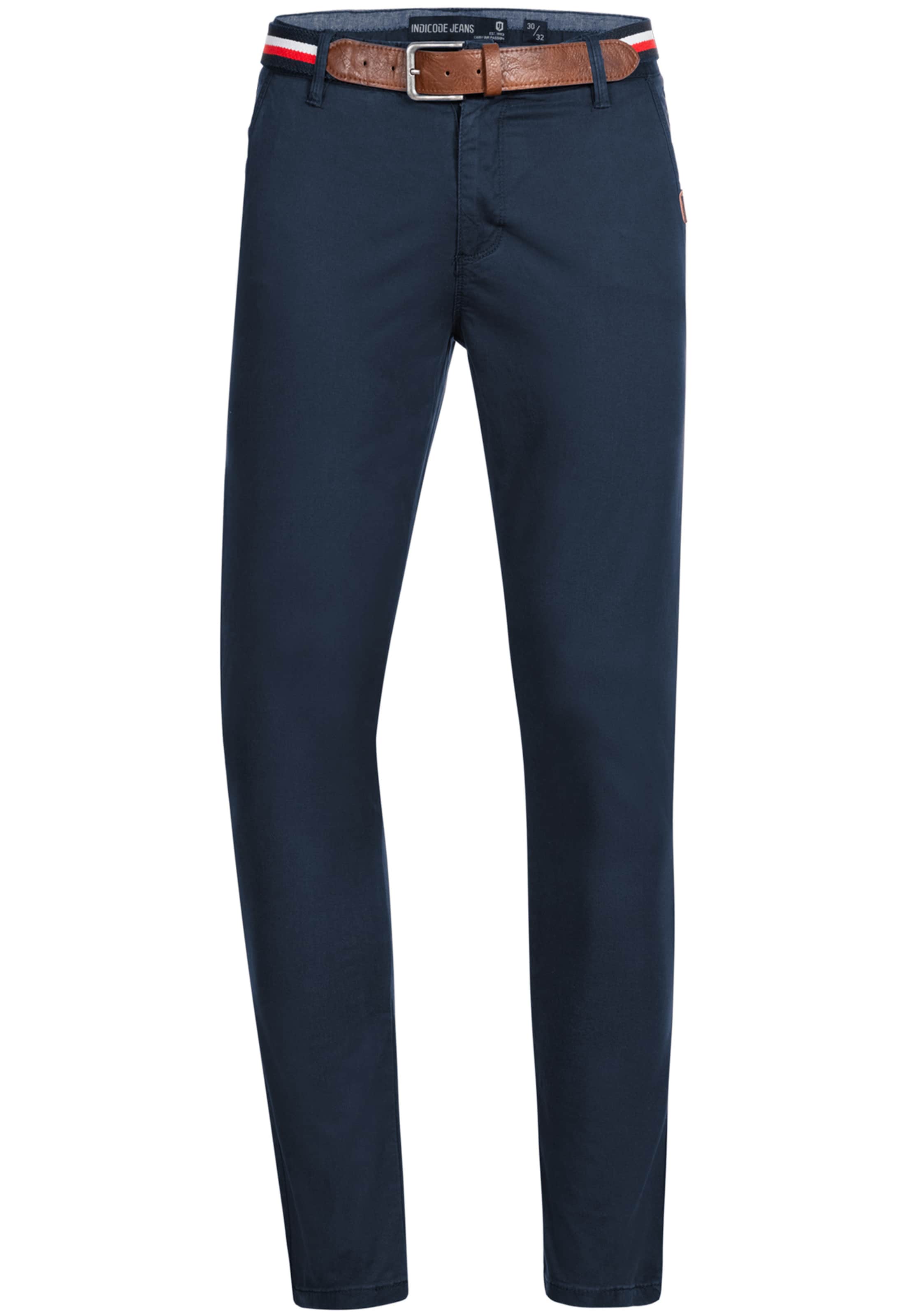 INDICODE JEANS Chino Pants &#x27;Cherry&#x27; in Blue: front