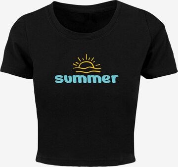 Merchcode Shirt 'Summer - Sun' in Zwart: voorkant