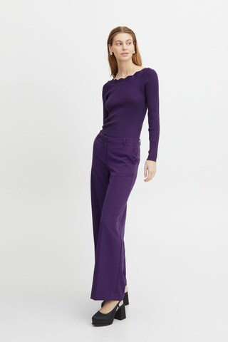 Oxmo Loosefit Bügelfaltenhose 'Lexi' in Lila