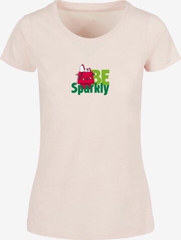 Merchcode Shirt 'Peanuts Be Sparkly' in Pink: front