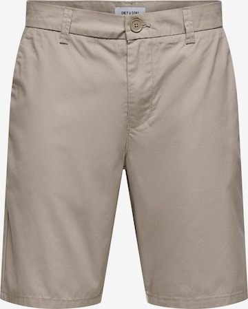 Pantaloni chino 'ONSKal' di Only & Sons in beige: frontale