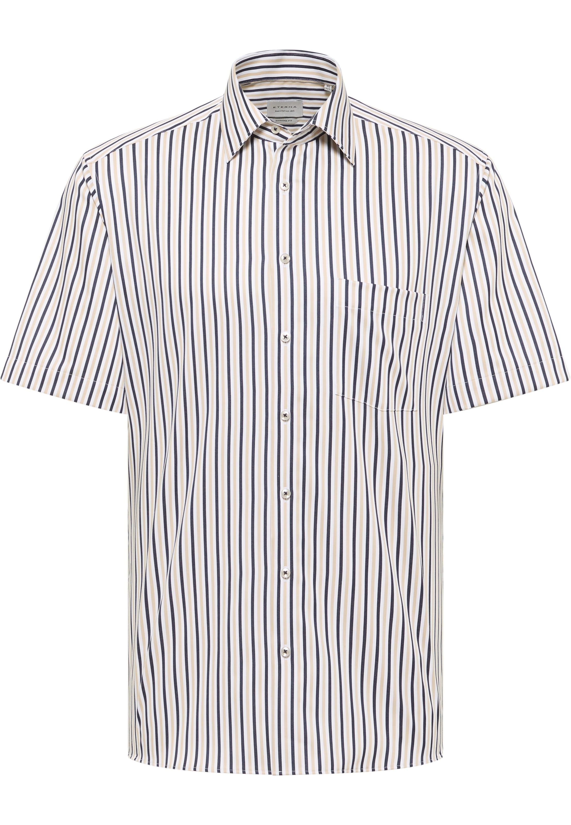 ETERNA Business shirt in Beige / Navy / White, Item view