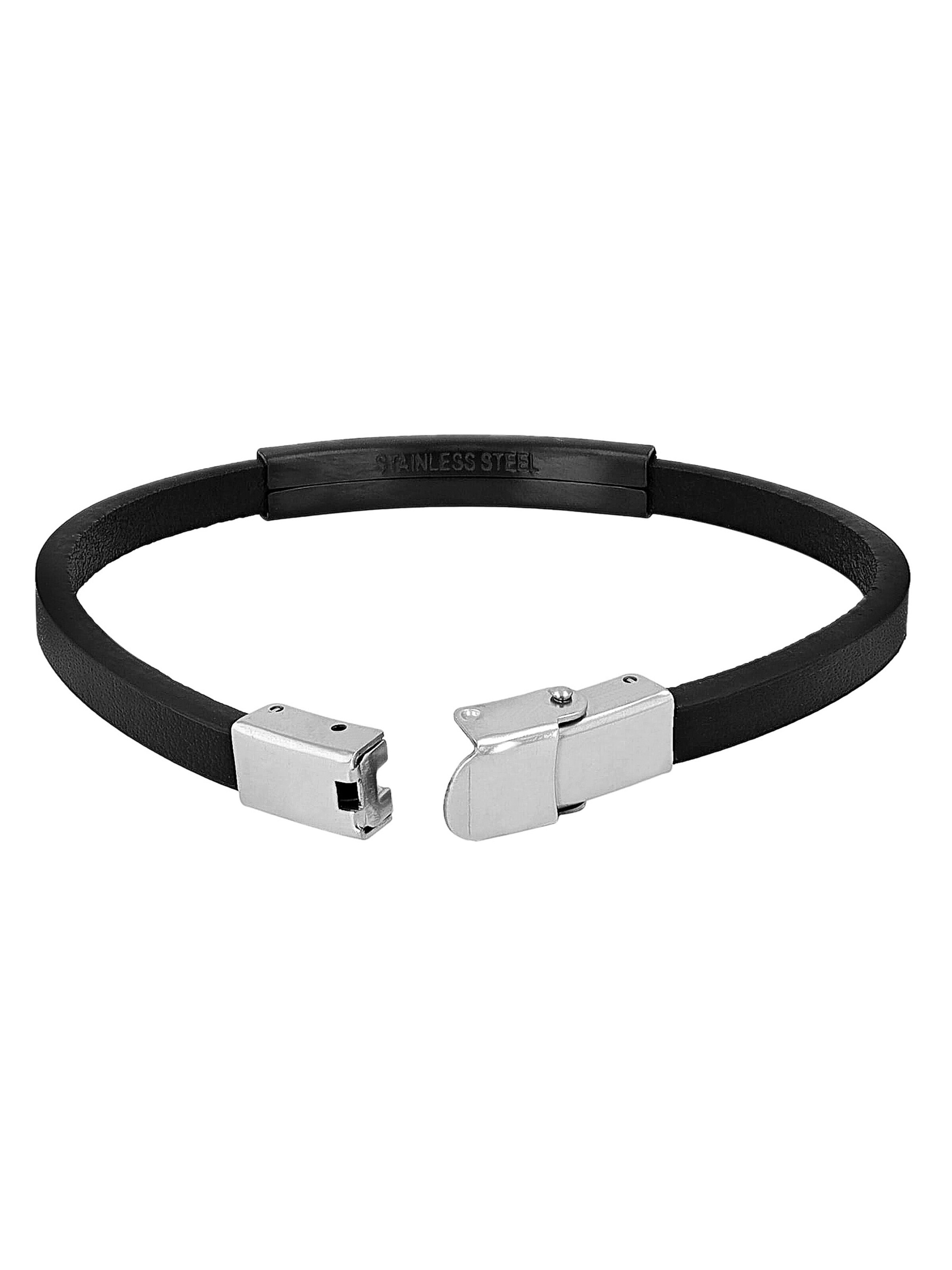Akzent Bracelet 'Colin, silberfarbig, langlebig' in Black