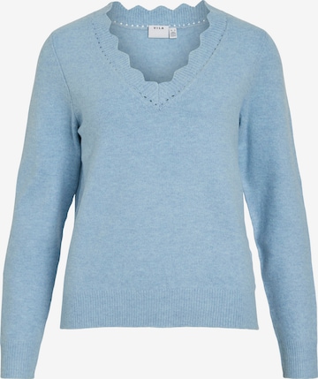 Pull-over 'NIKOLINA' VILA en bleu : devant