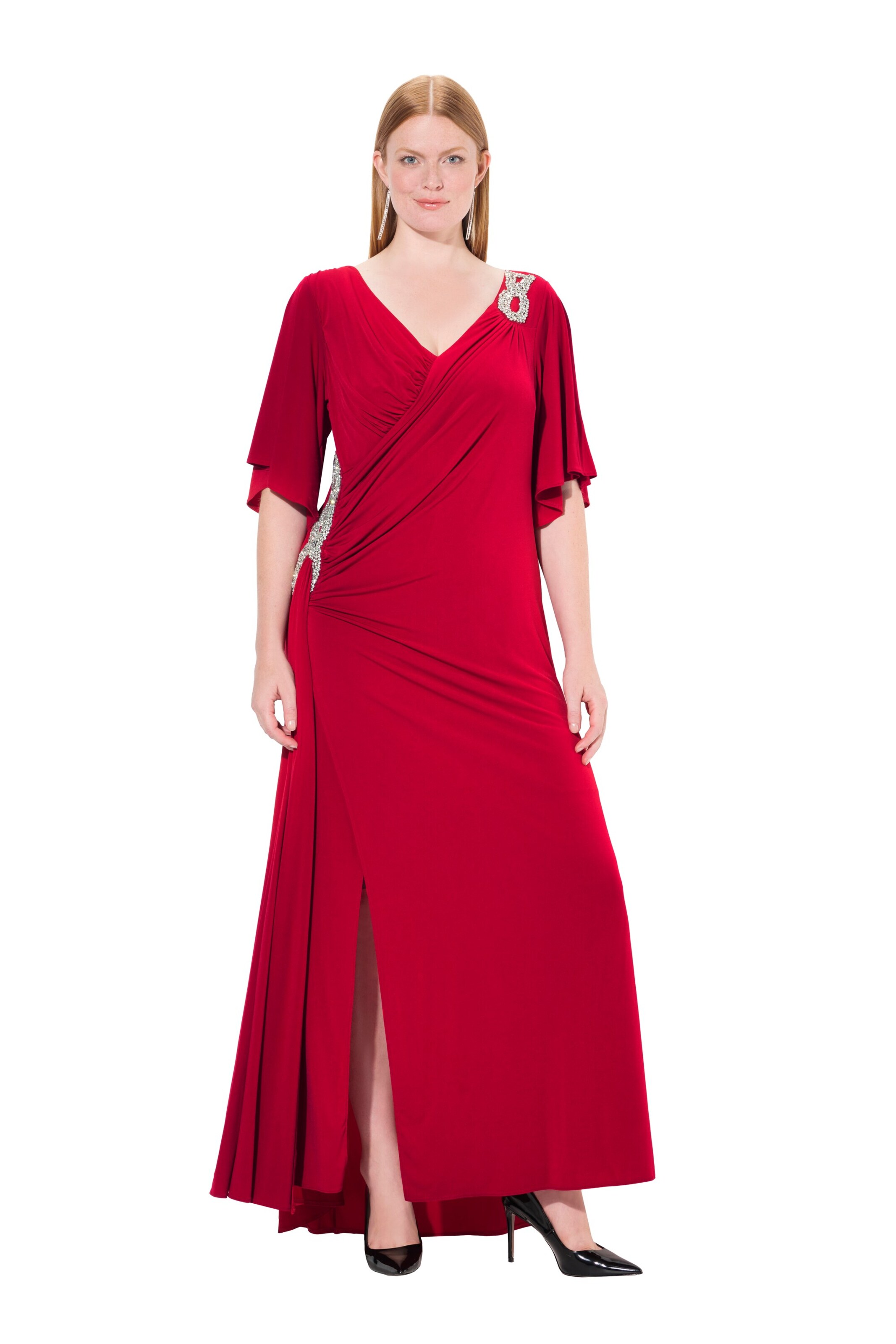 Ulla Popken Avondjurk in Rood: voorkant