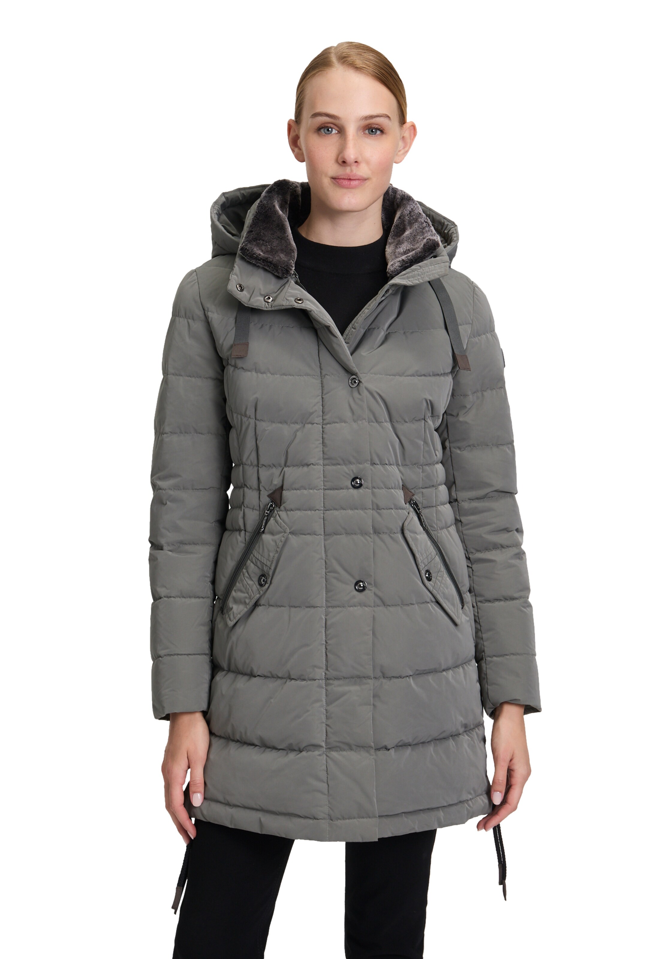 GIL BRET Winter Coat in Grey: front