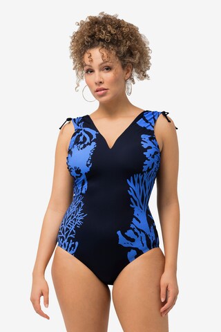 Ulla Popken Swimsuit in Blue: front