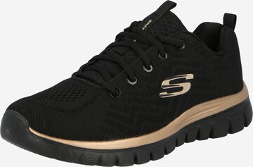 SKECHERS Σνίκερ χαμηλό 'Graceful Get Connected' σε μαύρο: μπροστά