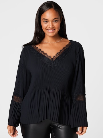 Guido Maria Kretschmer Curvy Collection Blouse 'Fenja' in Black: front