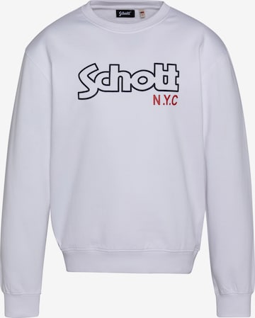 Schott NYC Sweatshirt in Weiß: Vorderseite