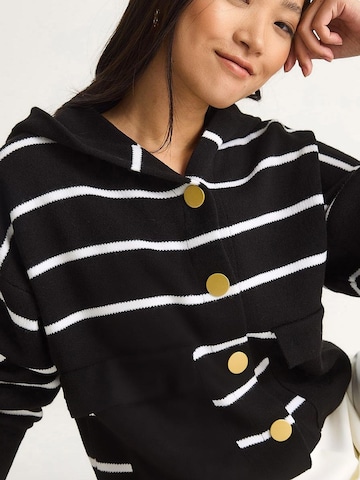 Cardigan Bianco Lucci en noir