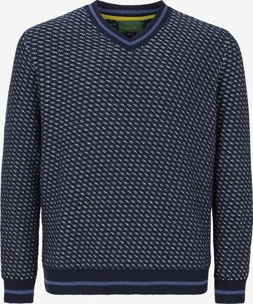 Charles Colby Strickpullover ' Earl Shay ' in Blau: predná strana