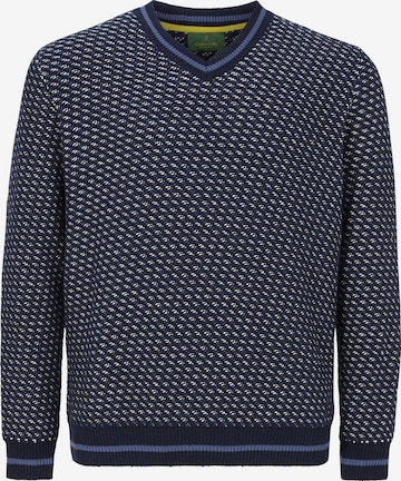 Pull-over ' Earl Shay ' Charles Colby en bleu : devant