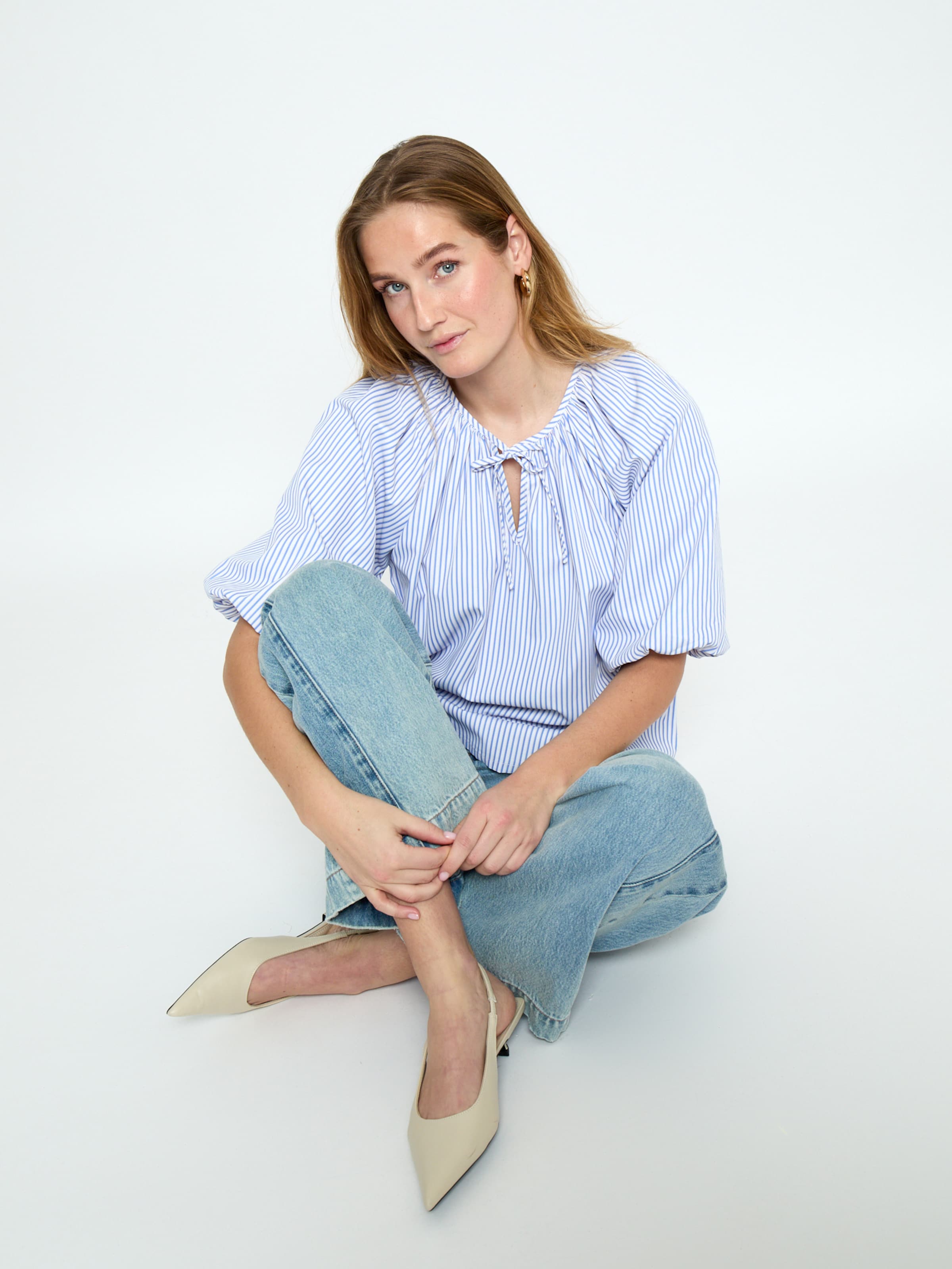 Top 'Pansie' di Peppercorn in blu