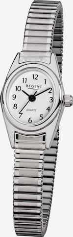 REGENT Analoguhr in Silber: Vorderseite