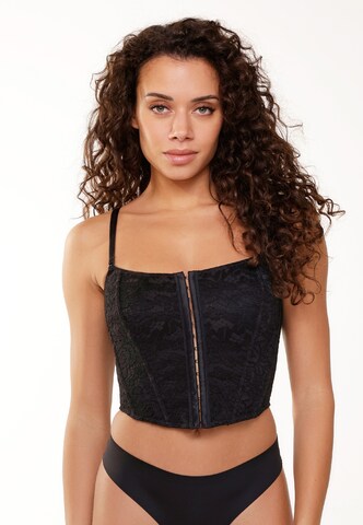 Bustier Soutien-gorge LingaDore en noir : devant