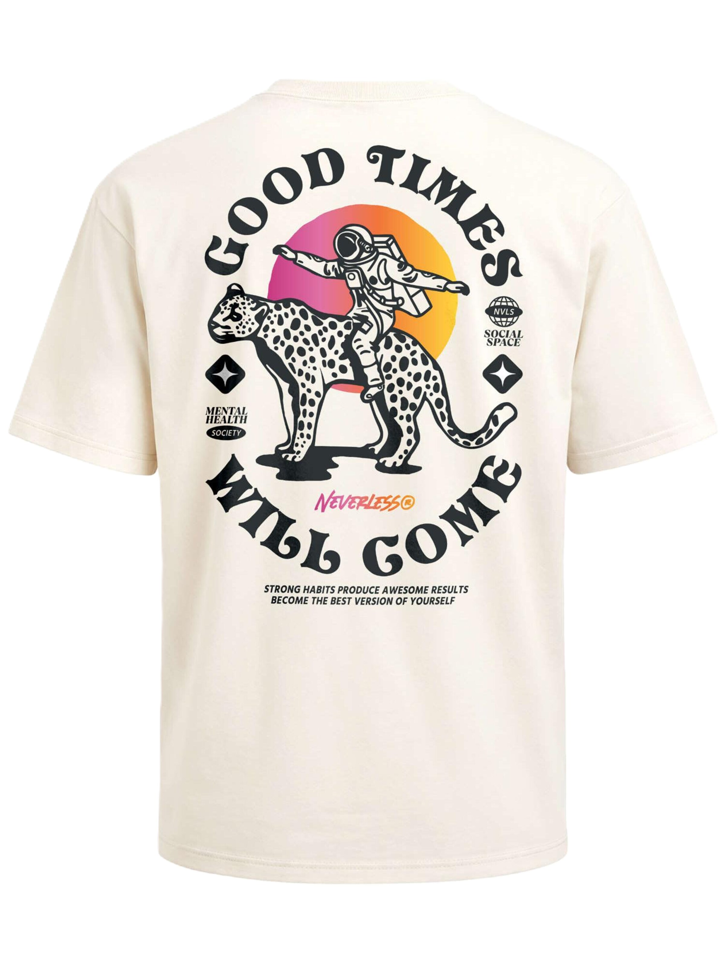 Neverless Shirt 'Good times' in Beige