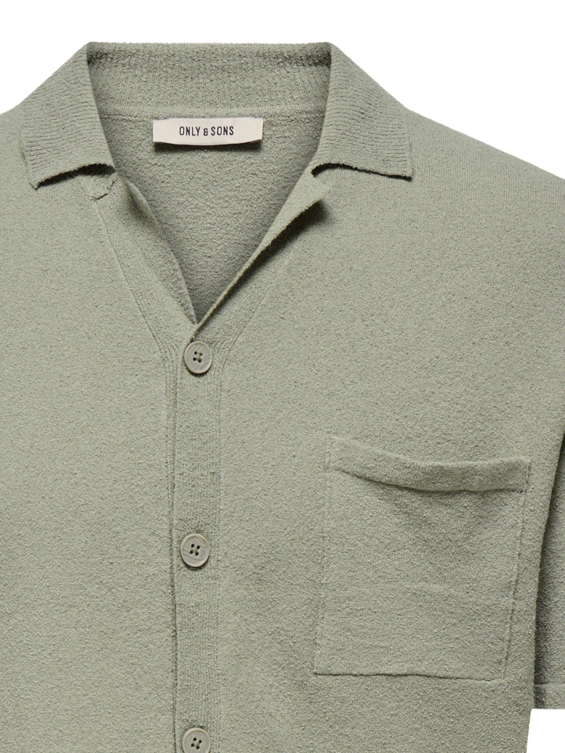 Only & Sons Comfort Fit Kurzarmhemd 'Frankie' in Grün