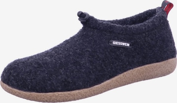 Slipper 'Hausschuh Damen 5210 47849 029 Textil in schwarz' di GIESSWEIN in blu: frontale