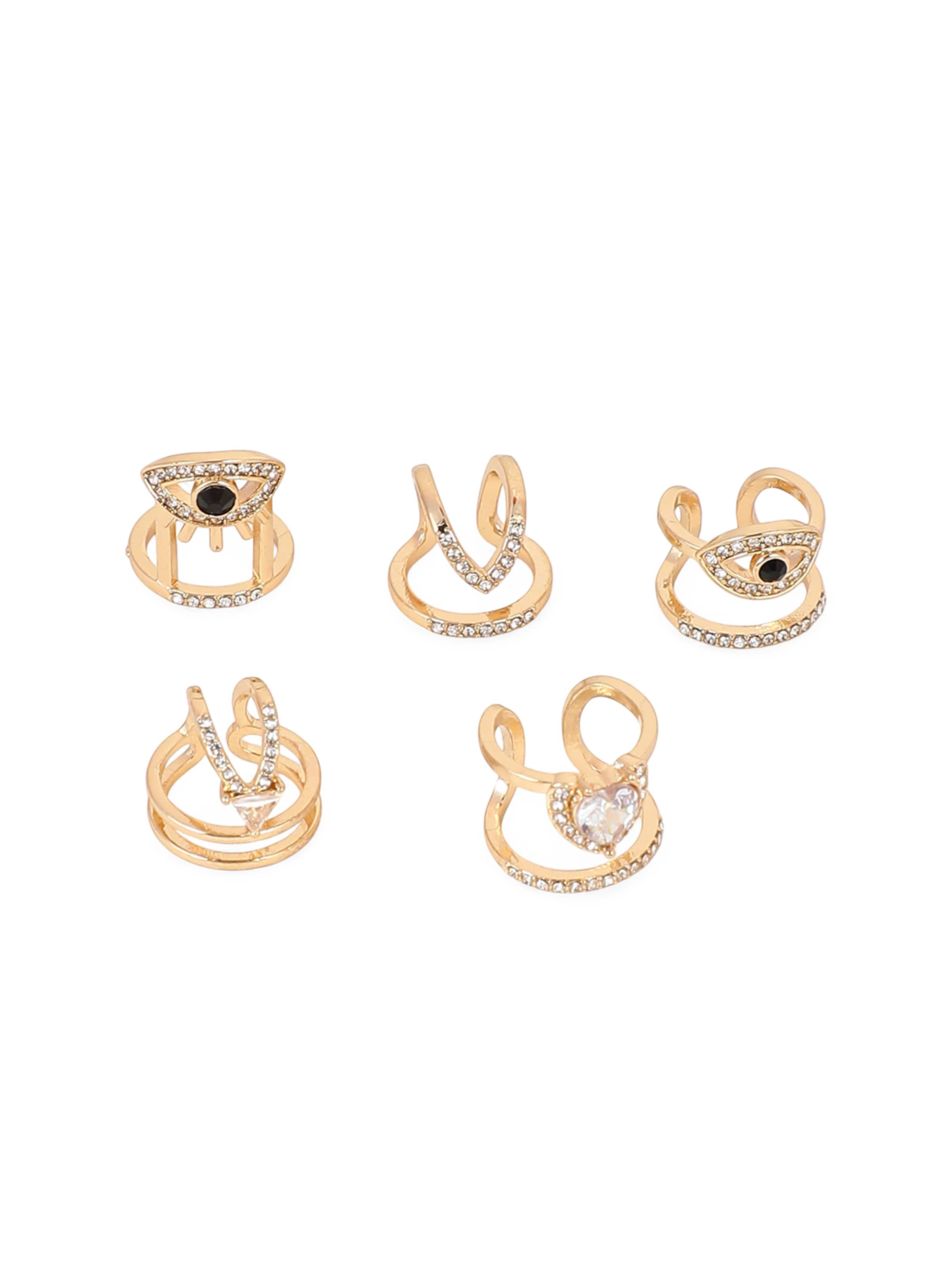 SOHI Sõrmus 'Sangeetha', värv Kuld: eest vaates