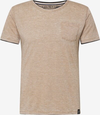 Key Largo T-Shirt 'KARL-HEINZ' in sand / schwarz / weiß, Produktansicht
