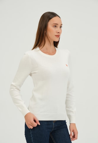 Pull-over Giorgio di Mare en blanc