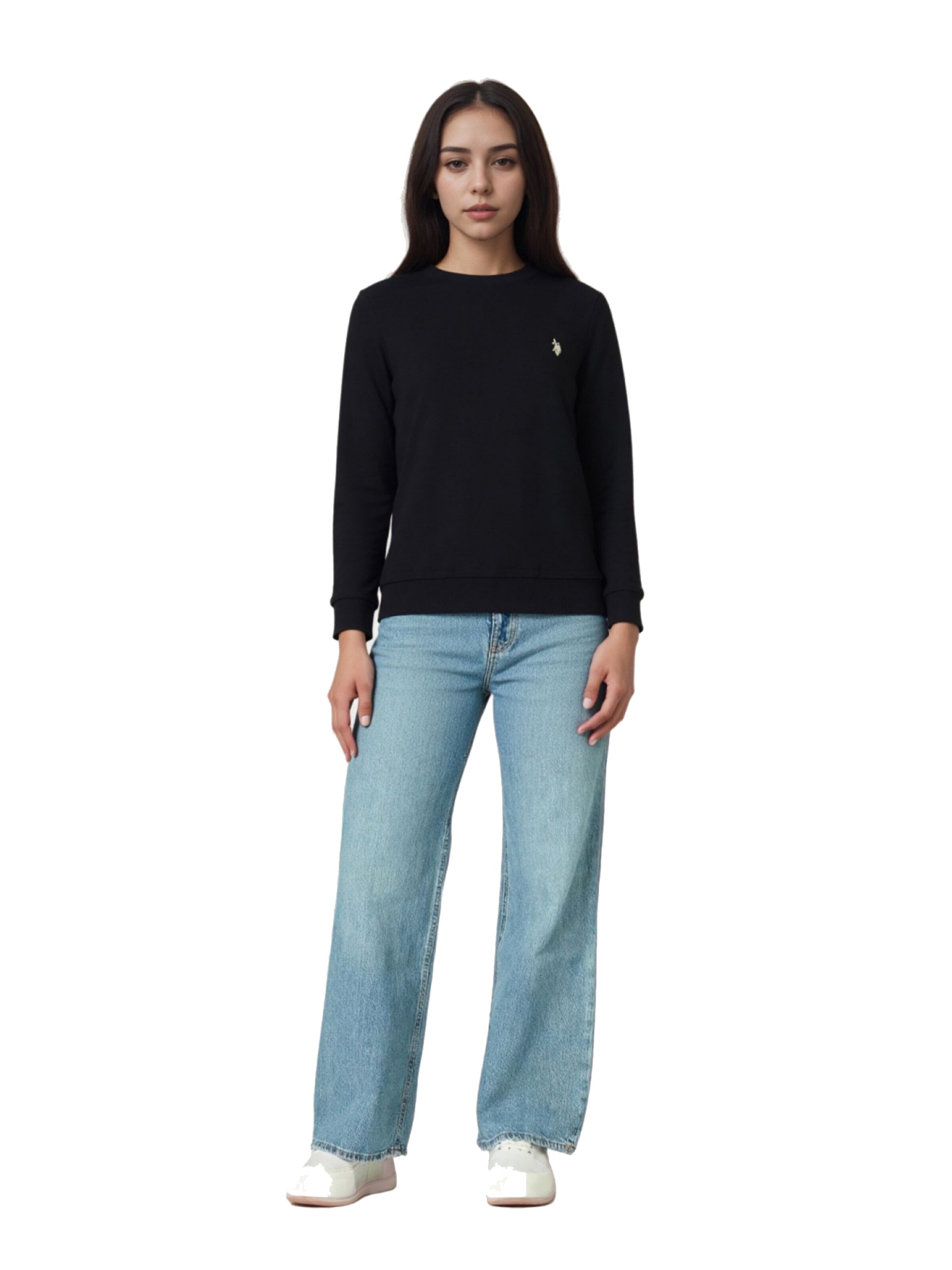 U.S. POLO ASSN. Sweatshirt in Schwarz: Vorderseite