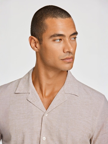 Lindbergh Regular fit Button Up Shirt in Beige